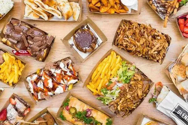 Delicious chocolate cake served with a scoop of vanilla ice cream at Glenny Kebabs