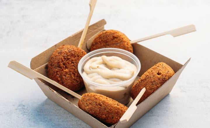 Crispy Falafel Bites served hot and fresh with your meal at Glenny Kebabs