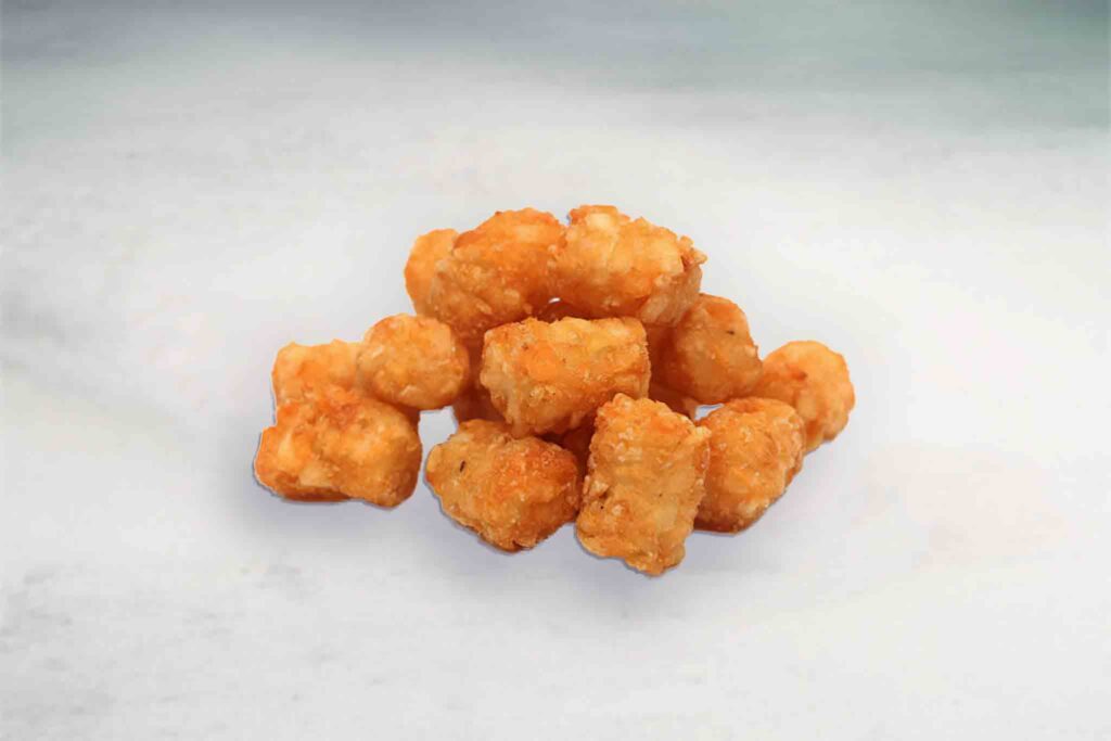 A serving of crispy potato gems, golden and crunchy on the outside, with a fluffy interior.